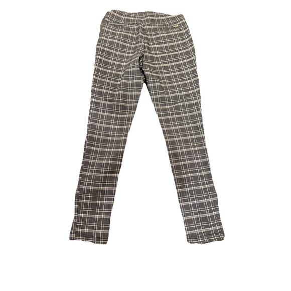 Calvin Klein-Womens Pants-Dark Gray Plaid Pull On Trouser-Preppy-Size 2 - Picture 9 of 15